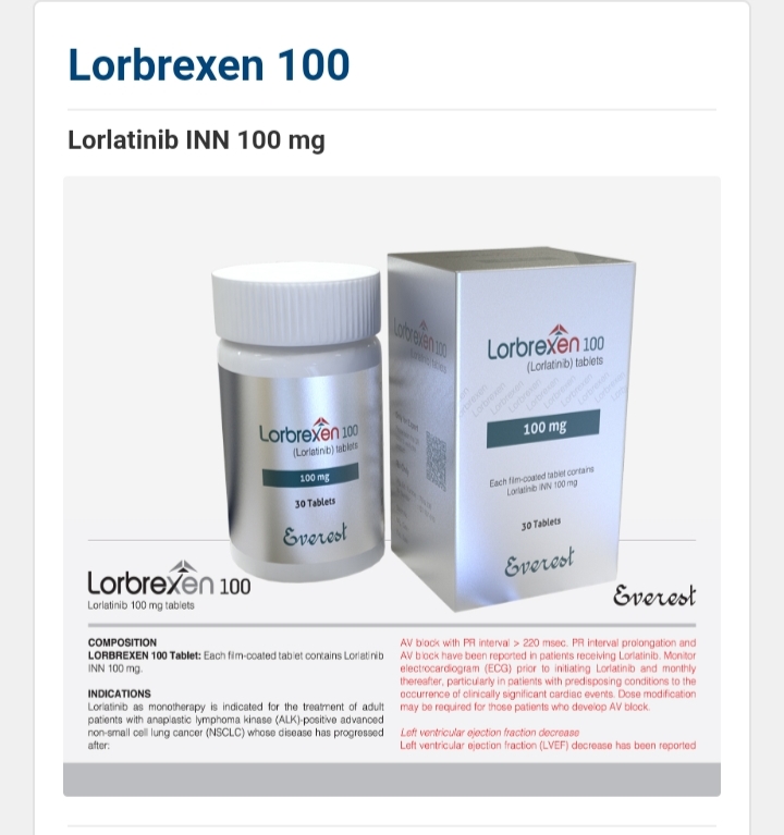 Lorbrexen 100 mg (Lorlatinib INN 100 mg)