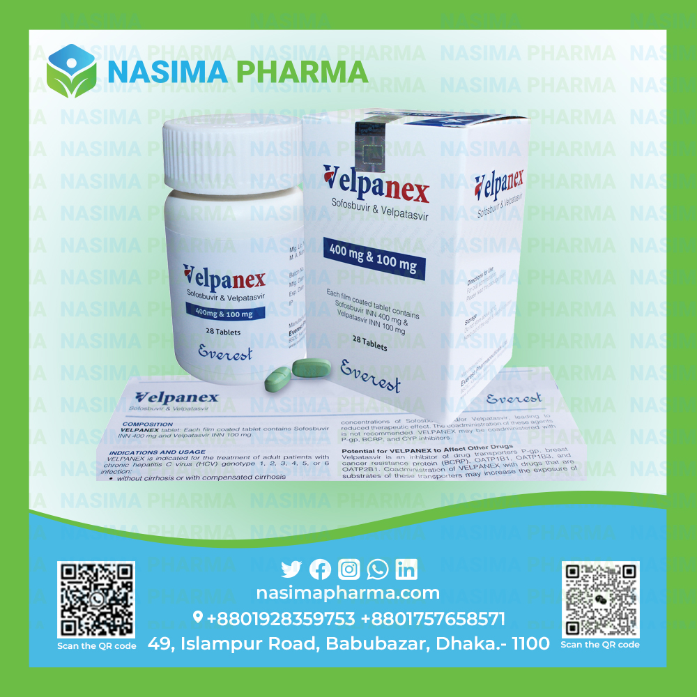 Velpanex 400mg+100mg Tablet  (Sofosbuvir + Velpatasvir)